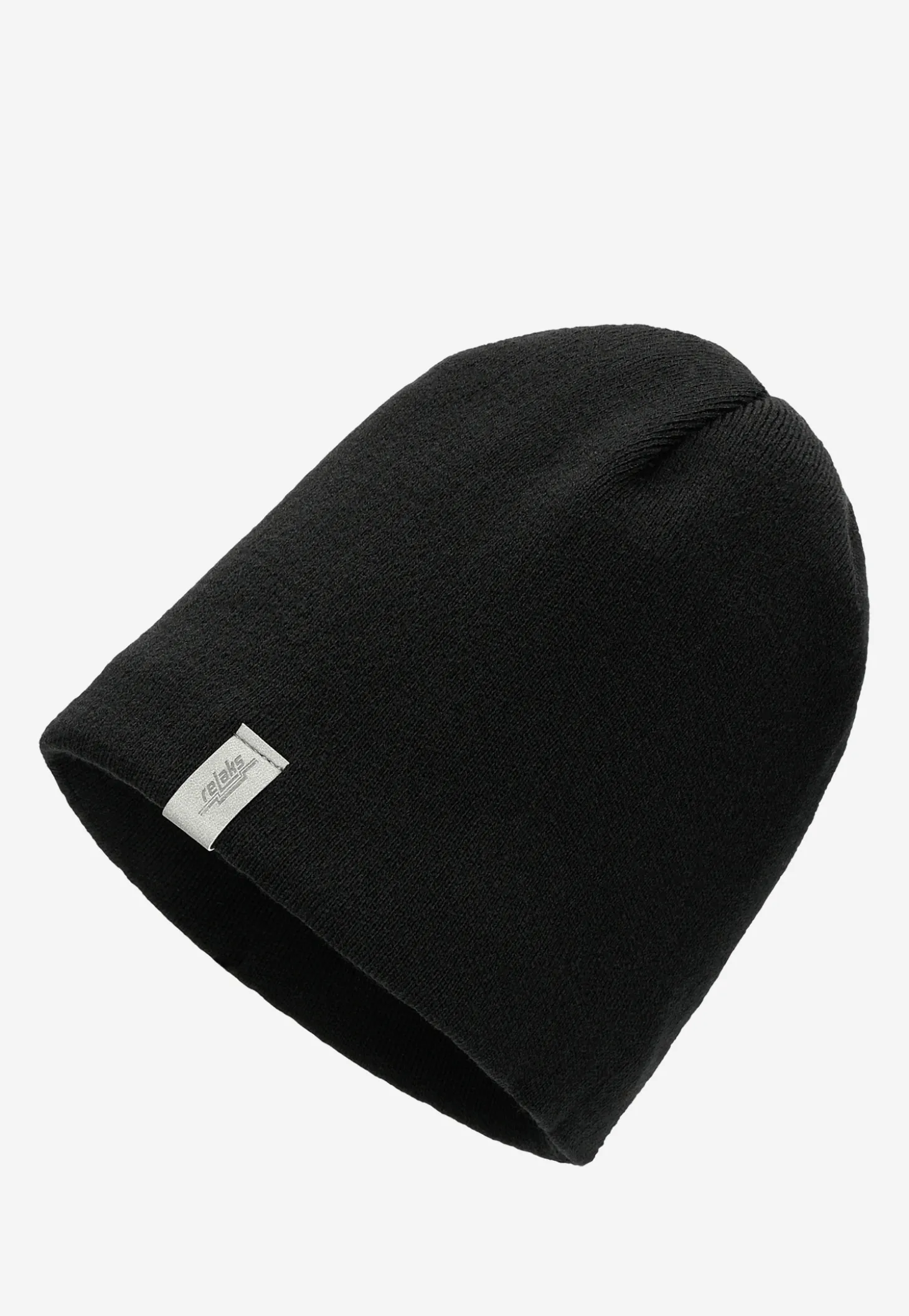 RELAKS czarna czapka męska beanie