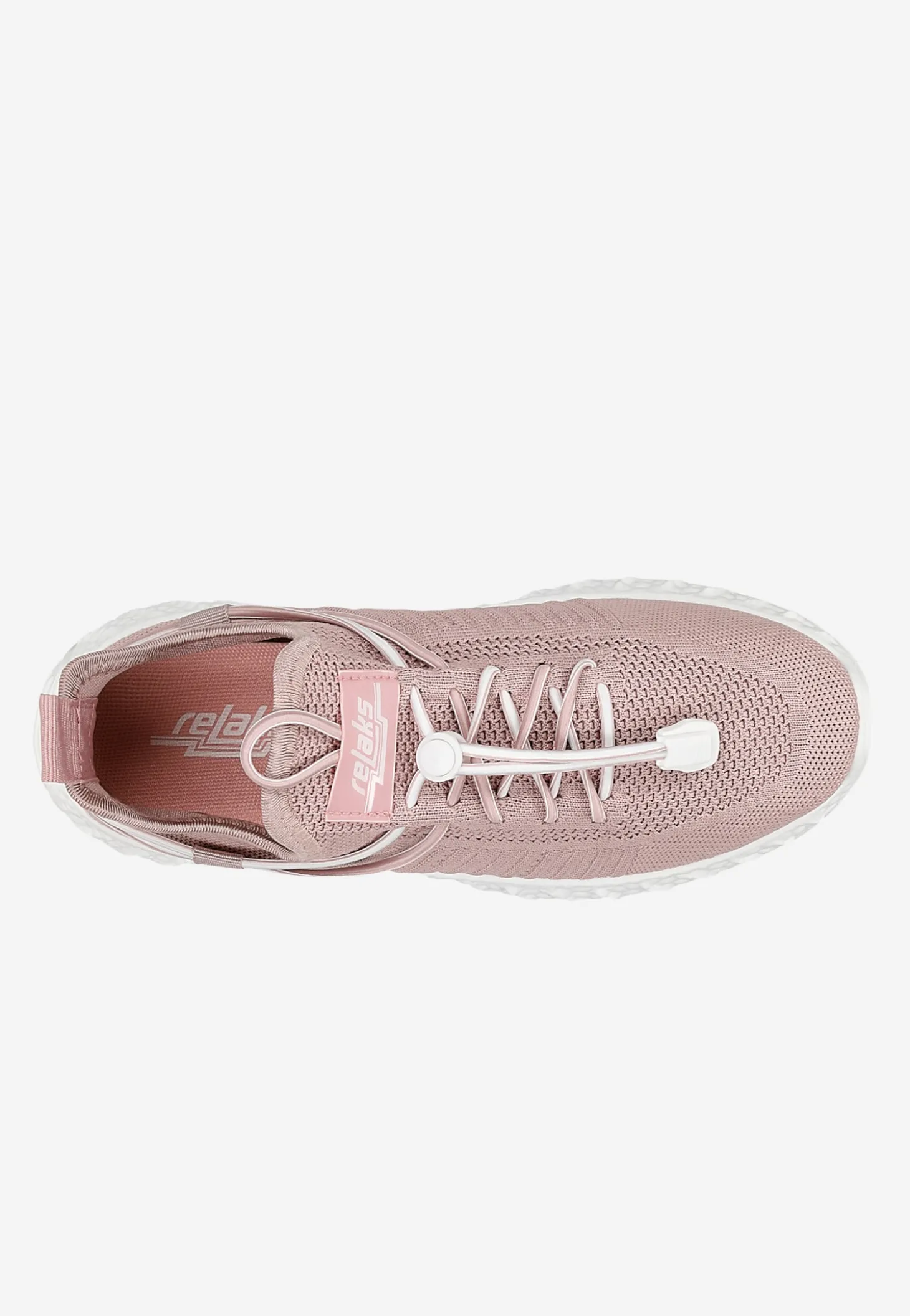 Różowe materiałowe sneakersy RELAKS na lekkiej białej podeszwie