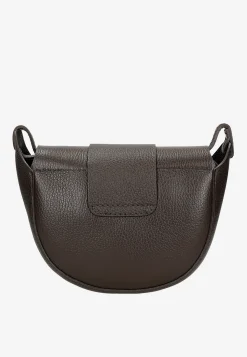 Skórzana ciemnobrązowa torebka saddle bag