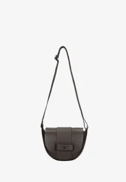 Skórzana ciemnobrązowa torebka saddle bag