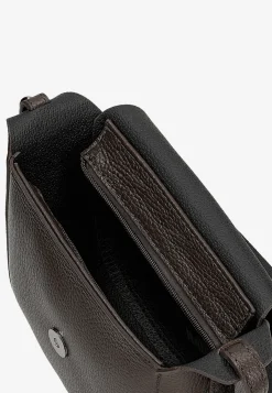Skórzana ciemnobrązowa torebka saddle bag