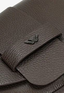 Skórzana ciemnobrązowa torebka saddle bag