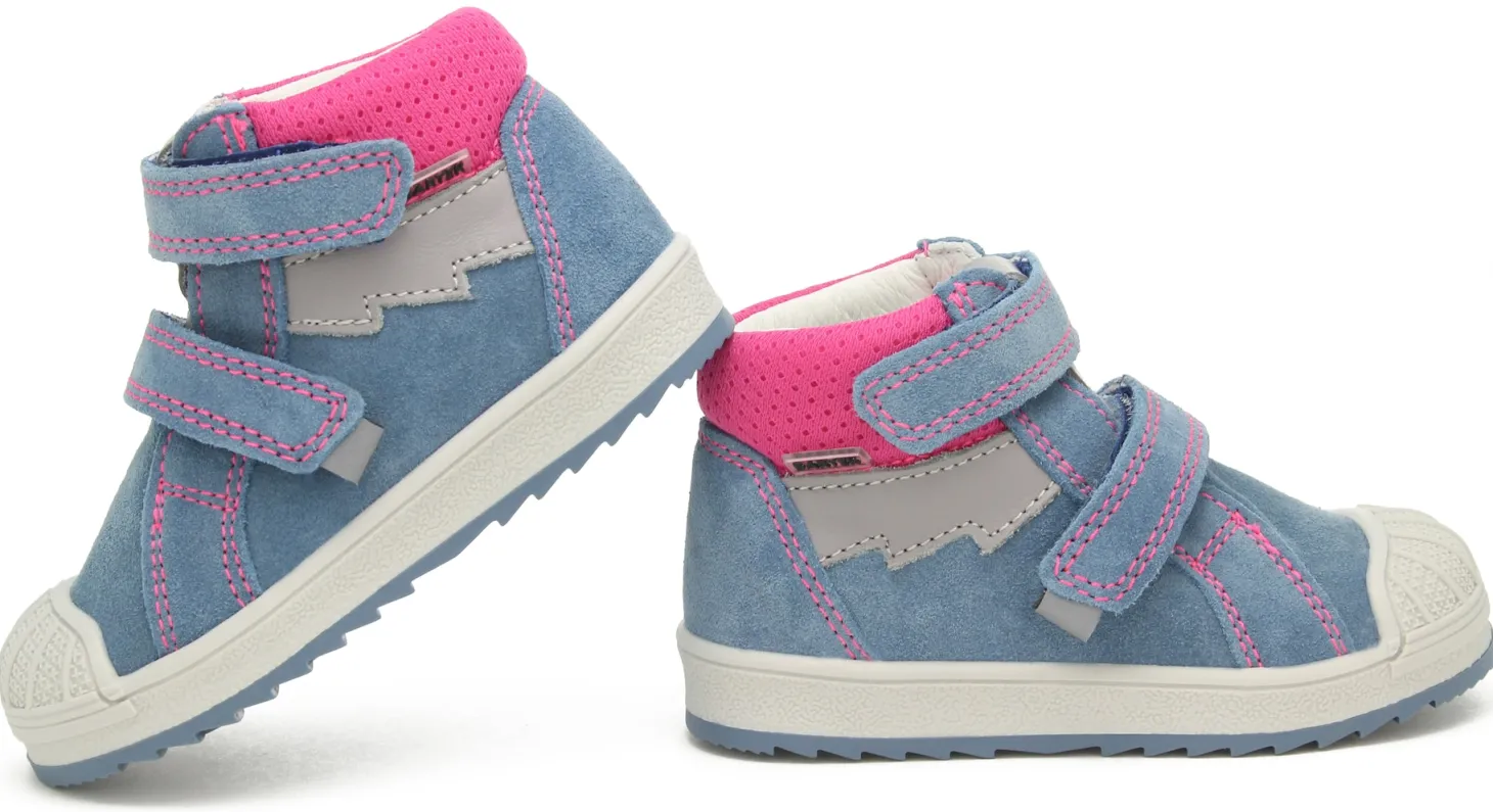 Sneakers BARTEK 11948033, dla dziewcząt, niebiesko-różowy