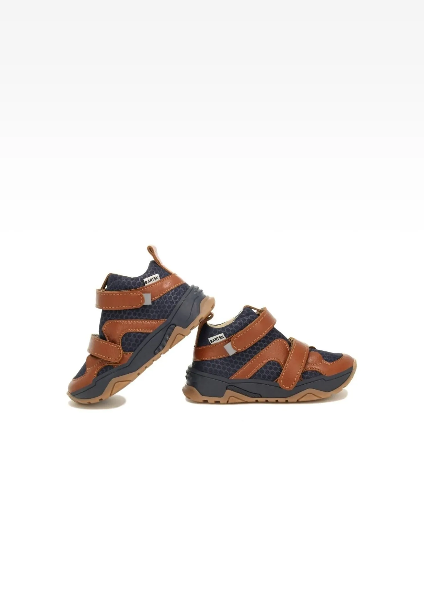 Sneakers BARTEK 11711005 II, dla chłopców, granatowo-brązowy