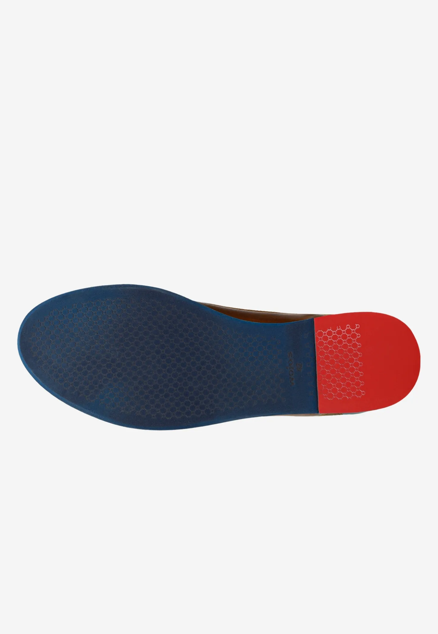 Sneakersy męskie w kolorze jasnego brązu z granatowymi wstawkami