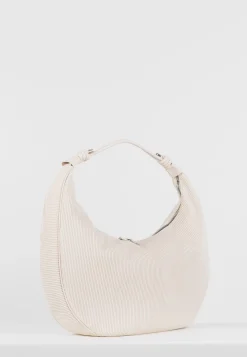 WJS oryginalna beżowa torebka damska typu hobo bag
