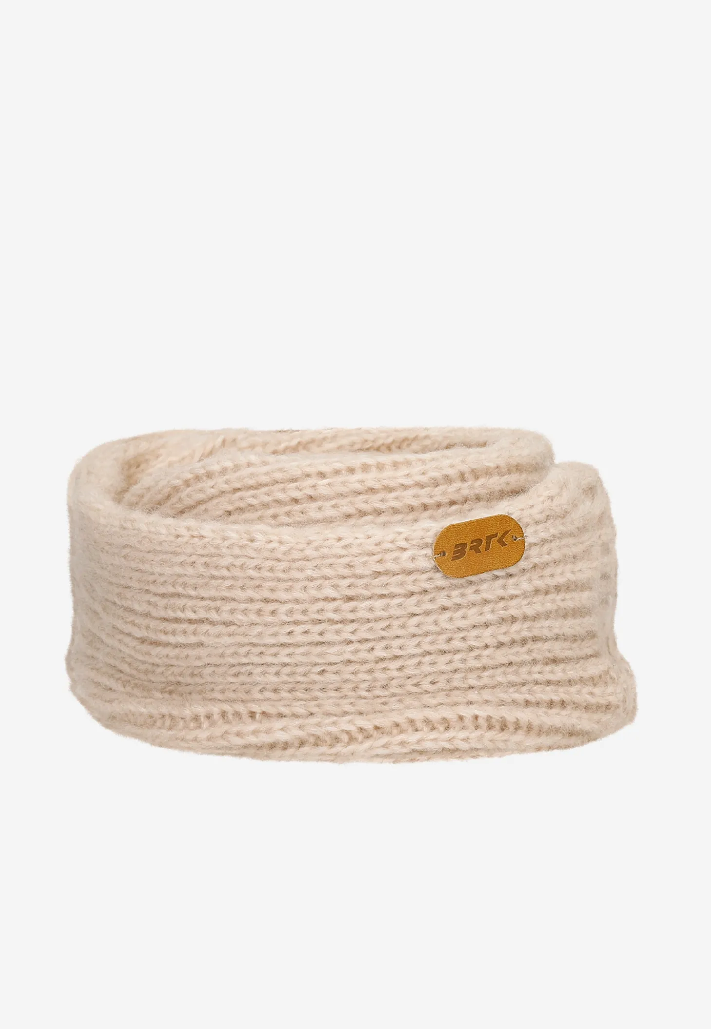 Zestaw zimowy z wełną merino BARTEK 85603-84 beżowa czapka z dwoma pomponami i komin