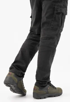 Zielono-czarne półbuty trekkingowe dla mężczyzn