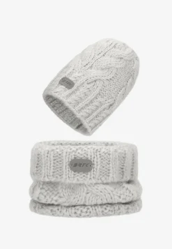 Zimowy zestaw BARTEK z wełny merino 85604-80, czapka + komin