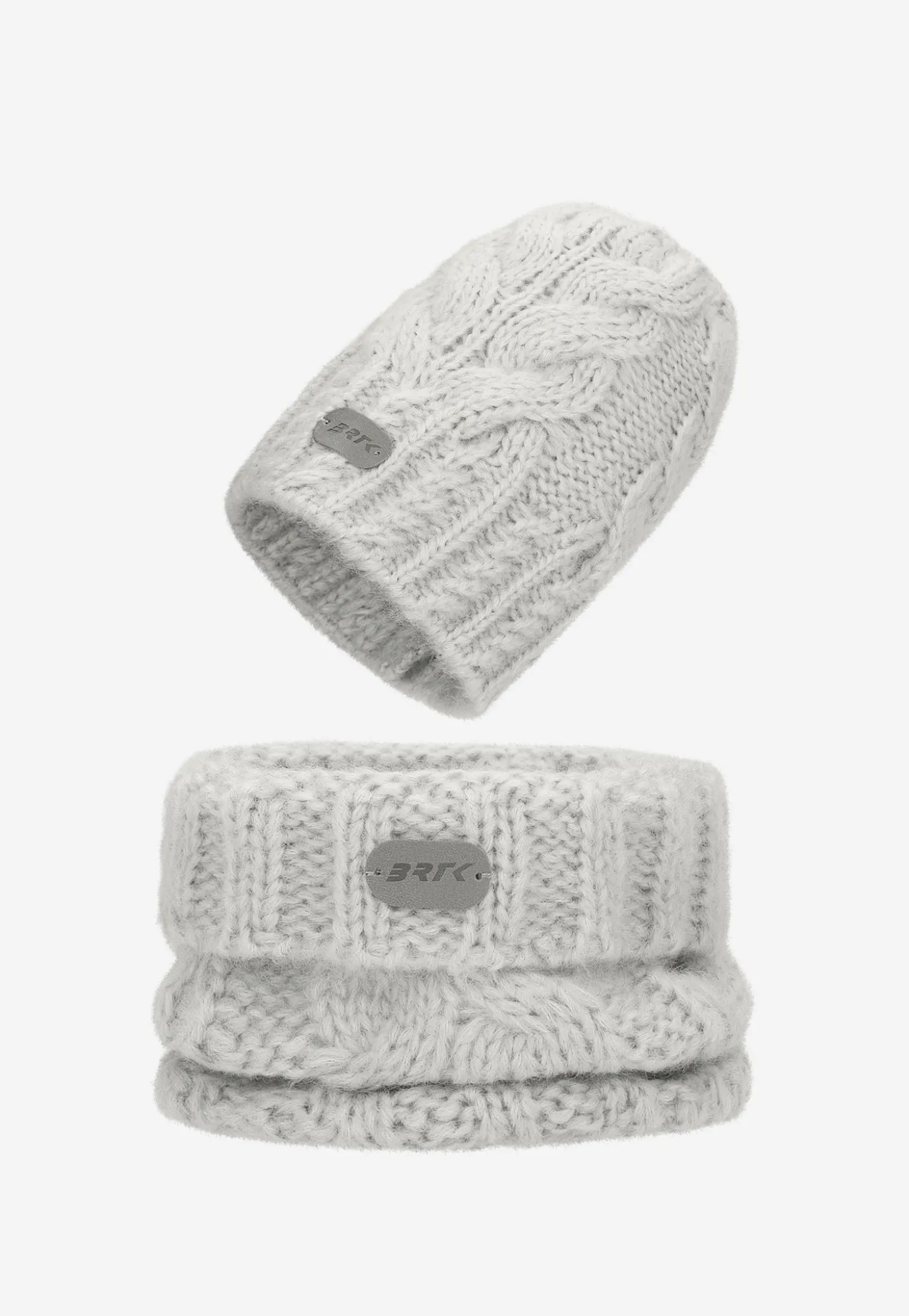 Zimowy zestaw BARTEK z wełny merino 85604-80, czapka + komin